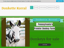 Tablet Screenshot of donkettekorral.com